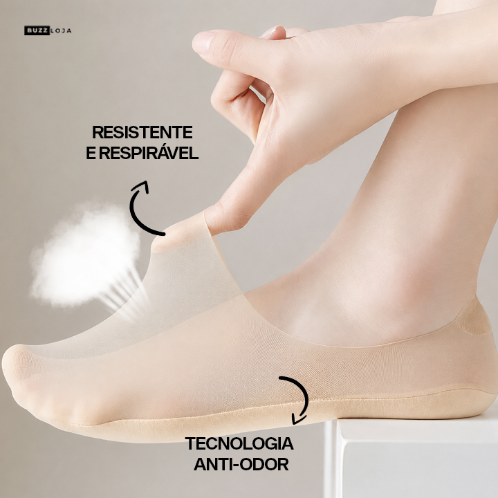 Meias Invisíveis Ortopédicas ConfortLife® -  [COMPRE 3 LEVE 5] - PROMO BUZZ