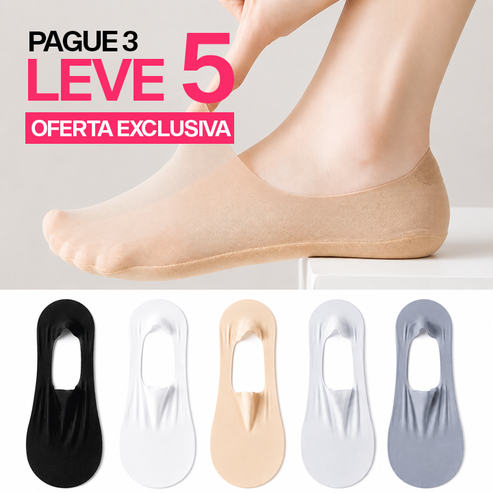 Meias Invisíveis Ortopédicas ConfortLife® -  [COMPRE 3 LEVE 5] - PROMO BUZZ