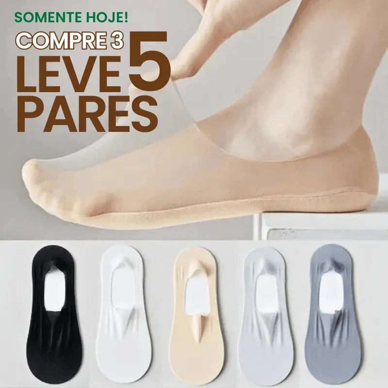 Meias Invisíveis Ortopédicas ConfortLife® -  [COMPRE 3 LEVE 5] - PROMO BUZZ