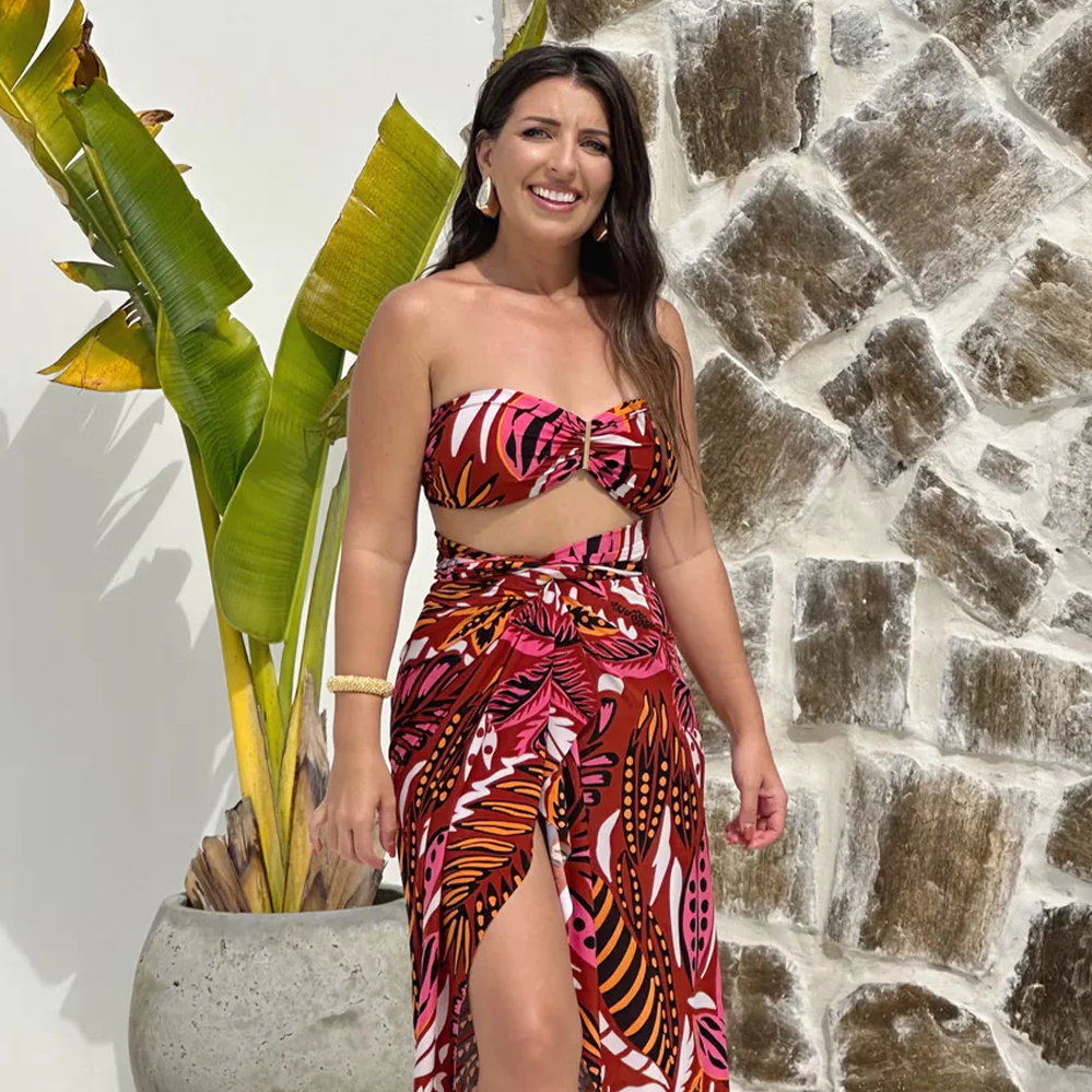 Conjunto Saída Eliora longa - Meu jardim - PROMO BUZZ