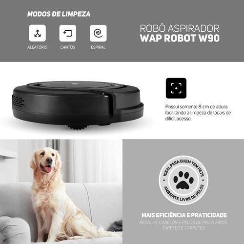 Robô Aspirador Wap Robot W90 3 Modos De Limpeza Fw009026 - Buzz Loja
