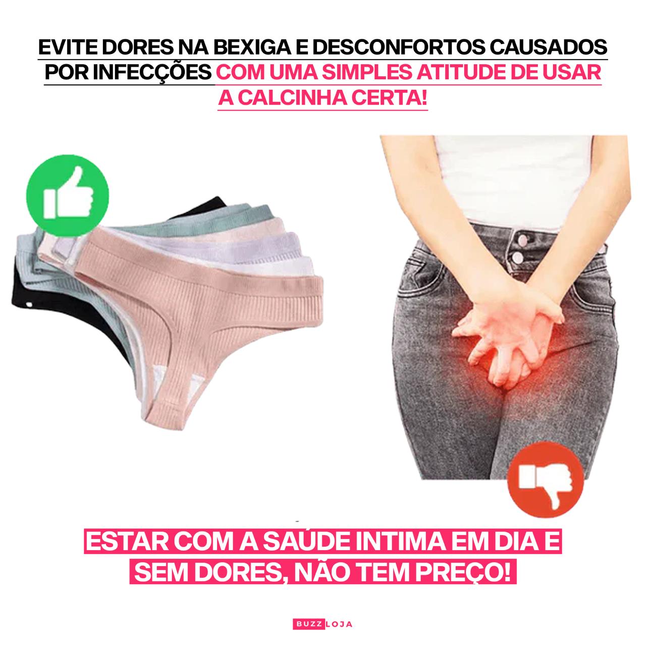 [COMPRE 6 LEVE 10] Calcinha CottonConfort Buzz - FRETE GRÁTIS