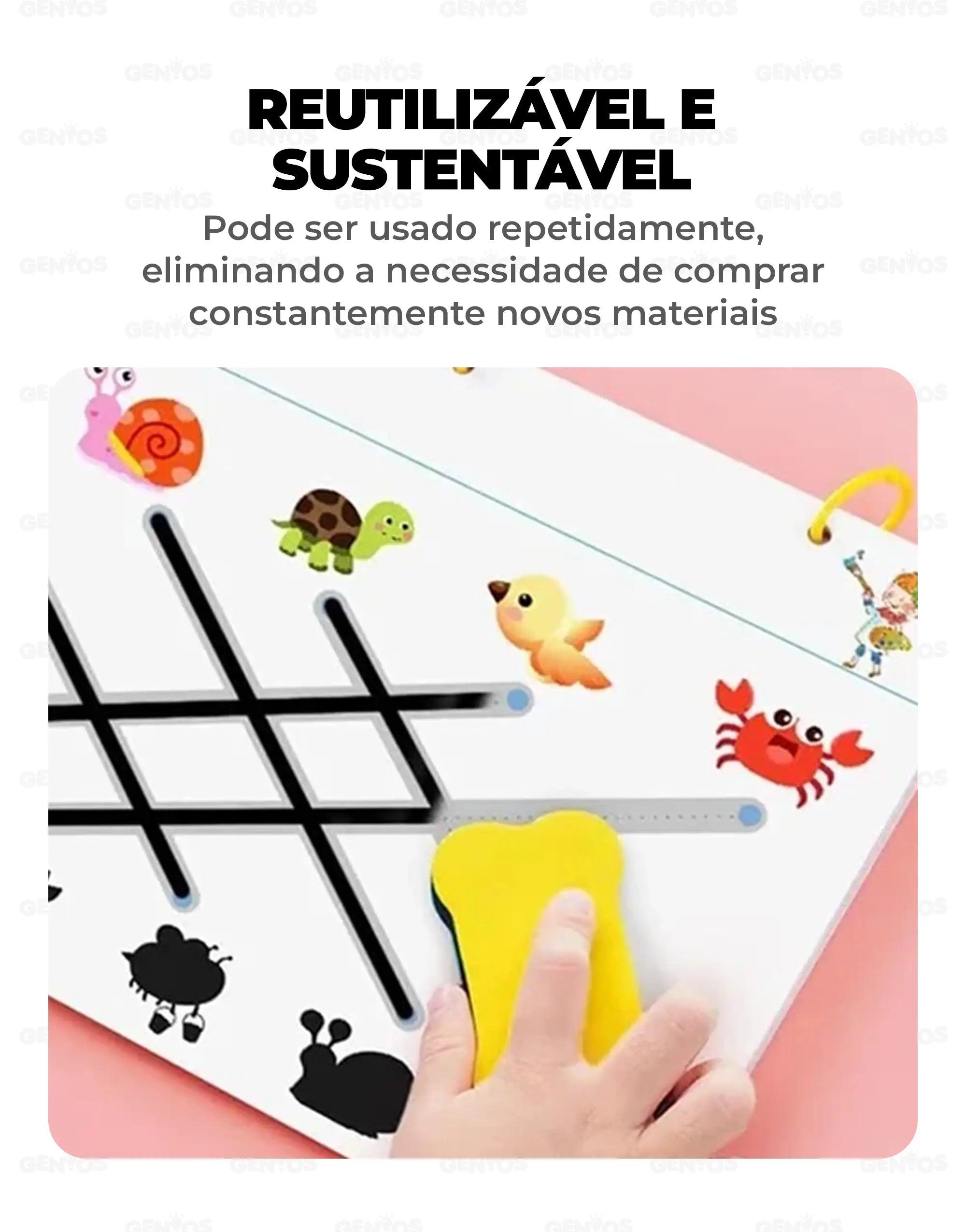 Livro de Desenvolvimento Infantil Buzz® + 8 Canetinhas e Apagador de Brinde - Buzz Loja