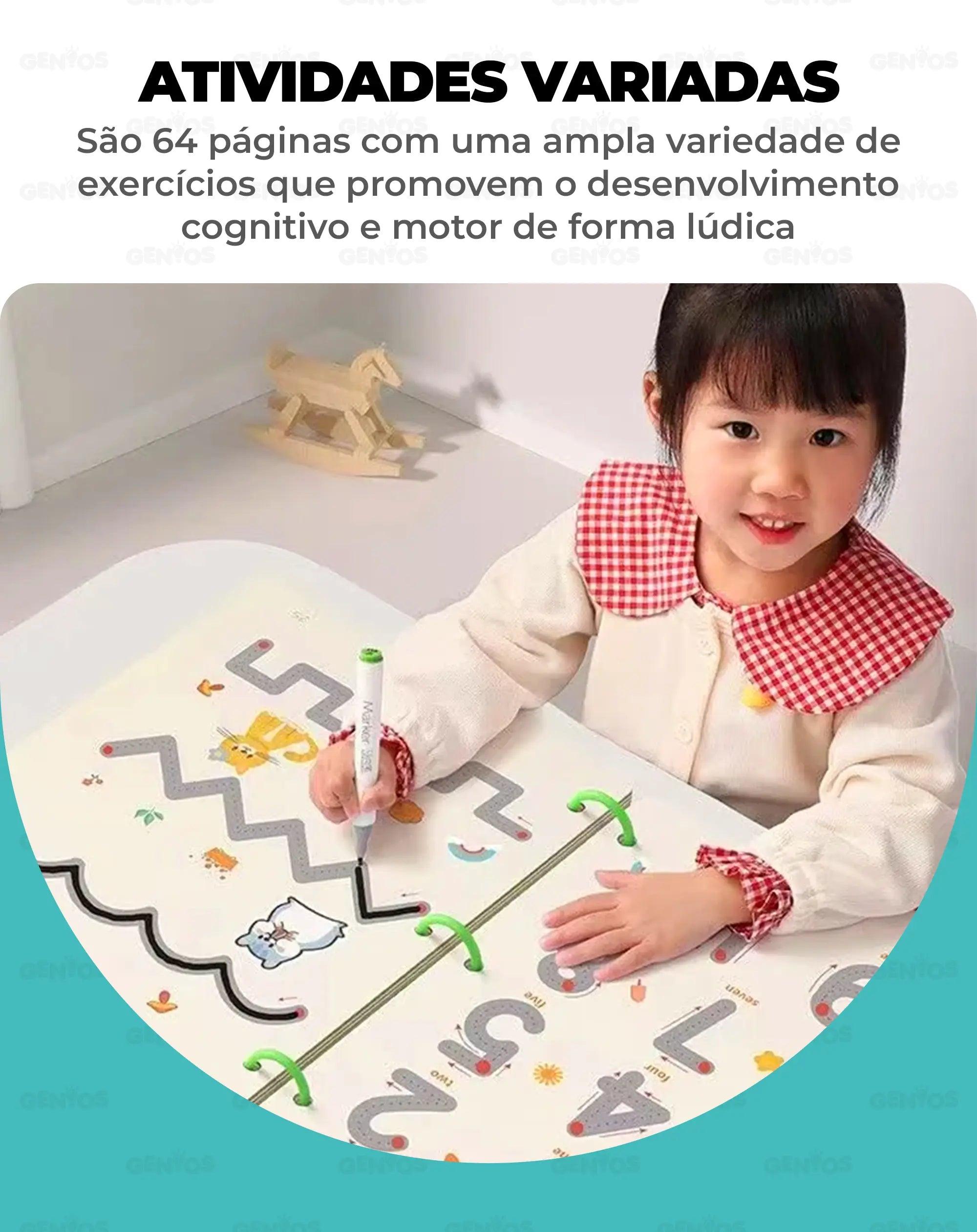 Livro de Desenvolvimento Infantil Buzz® + 8 Canetinhas e Apagador de Brinde - Buzz Loja