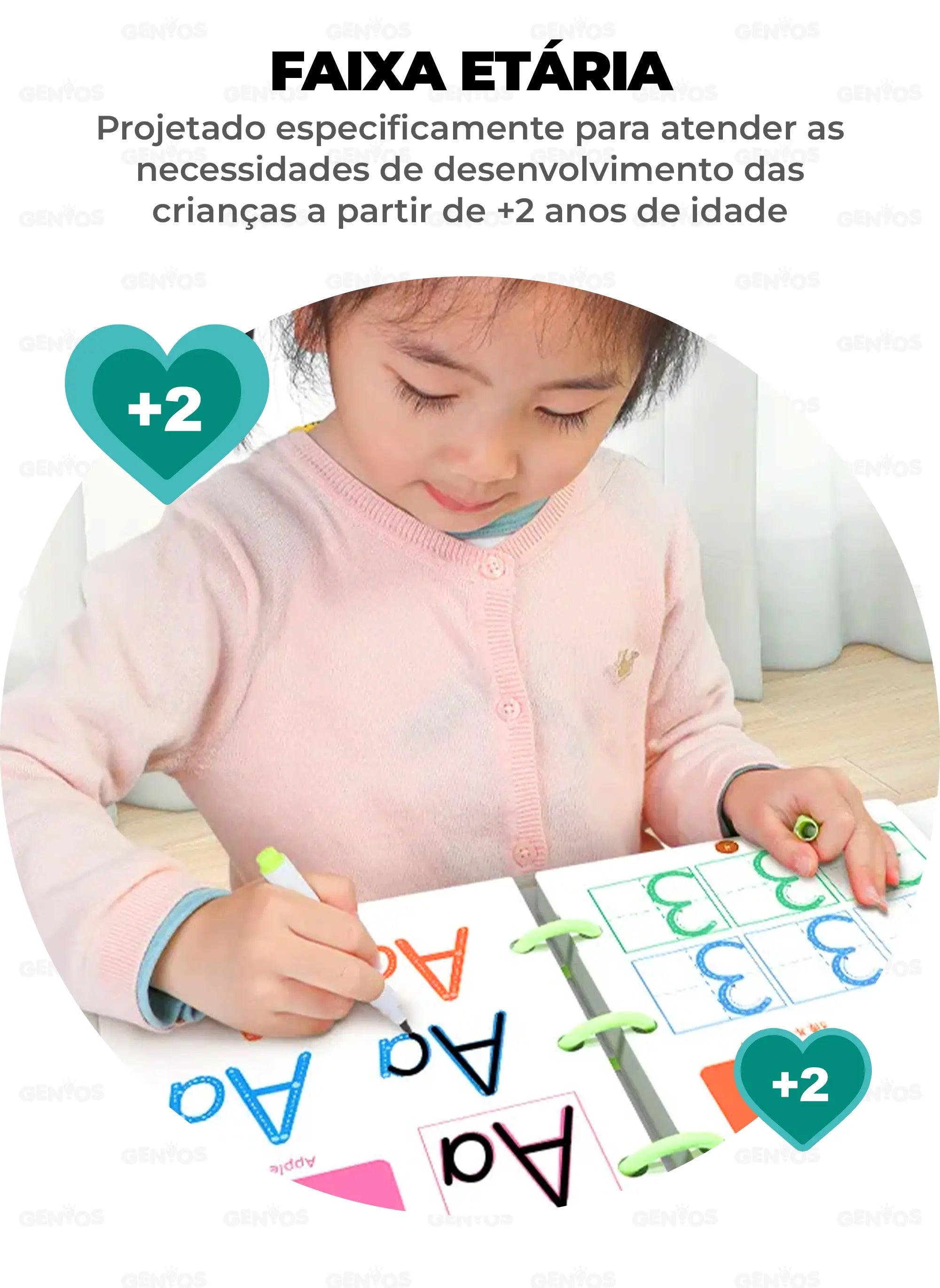 Livro de Desenvolvimento Infantil Buzz® + 8 Canetinhas e Apagador de Brinde - Buzz Loja