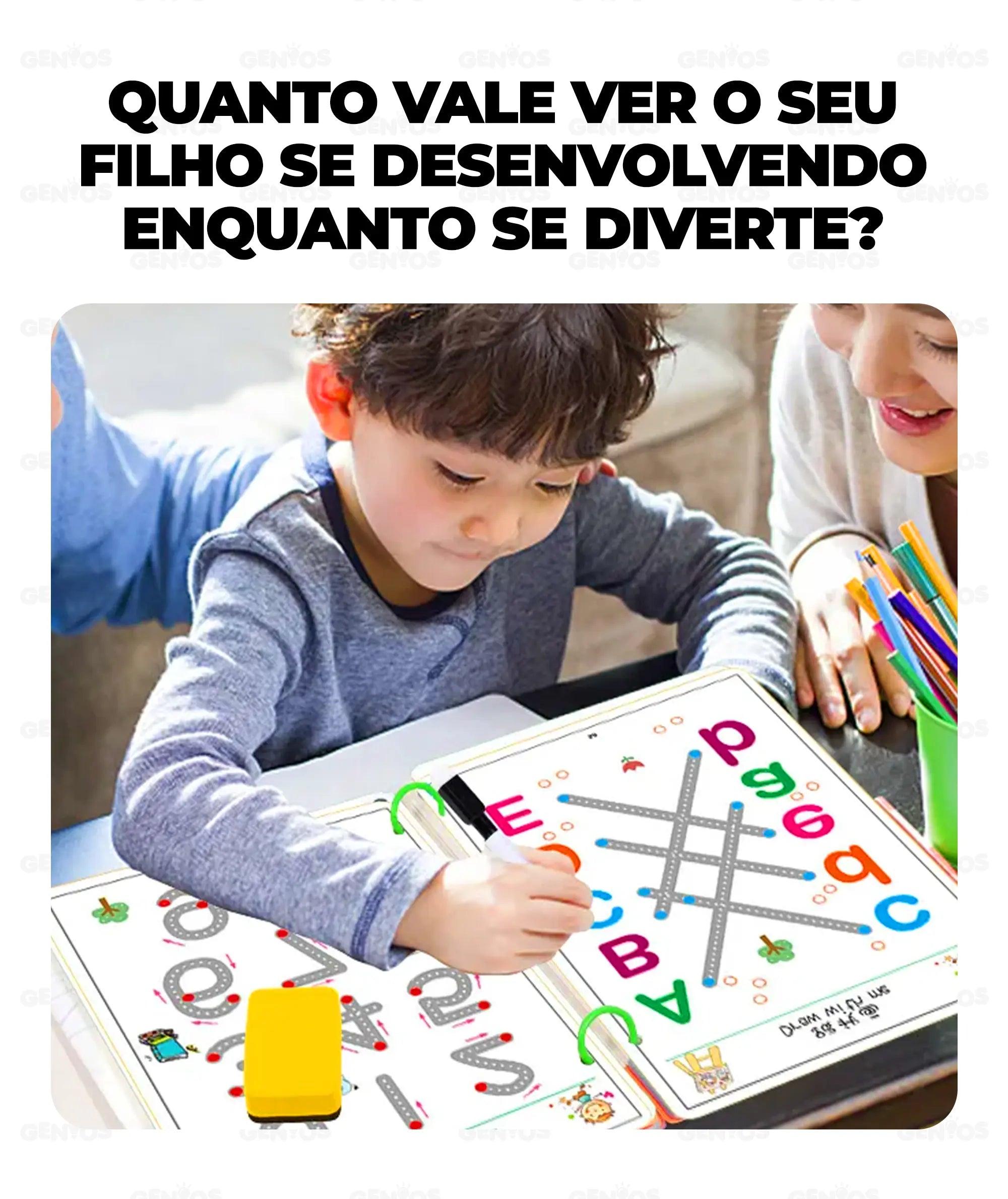 Livro de Desenvolvimento Infantil Buzz® + 8 Canetinhas e Apagador de Brinde - Buzz Loja