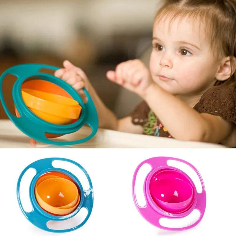 Tigela Mágica Prato Giratório p/ seu Bebê Gyro Bowl 360º Anti-Derramamento Envio Imediato - Buzz Loja