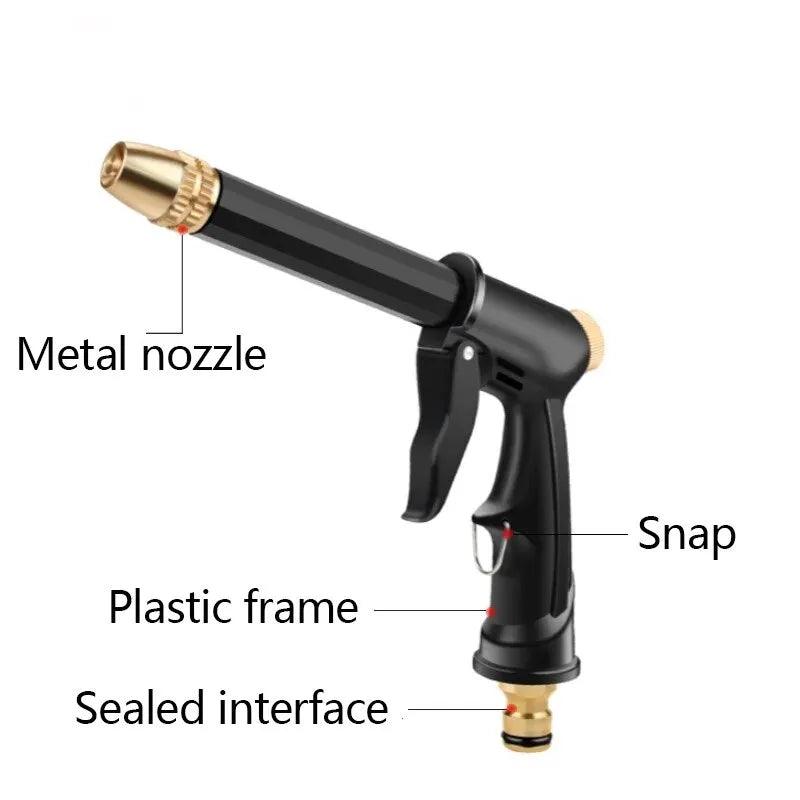 Pistola de Água de Alta Pressão Portátil para Limpeza - Lavagem de Carro - Mangueira de Rega de Jardim - Aspersor de Bico - Buzz Loja