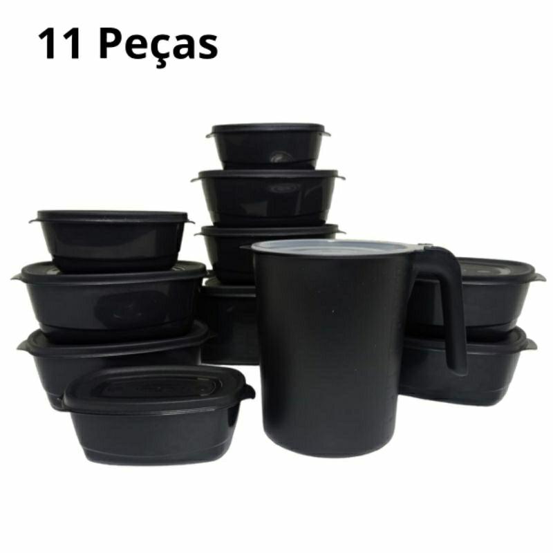 Kit Pote de Plástico e Jarra Vasilhas 11 Peças | Shopee Brasil - Buzz Loja