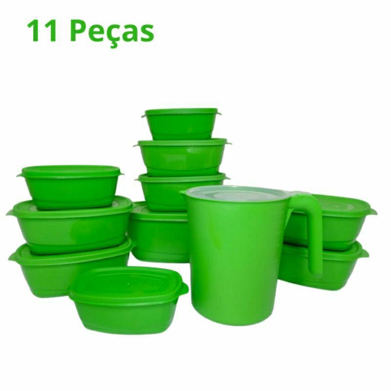 Kit Pote de Plástico e Jarra Vasilhas 11 Peças | Shopee Brasil - Buzz Loja