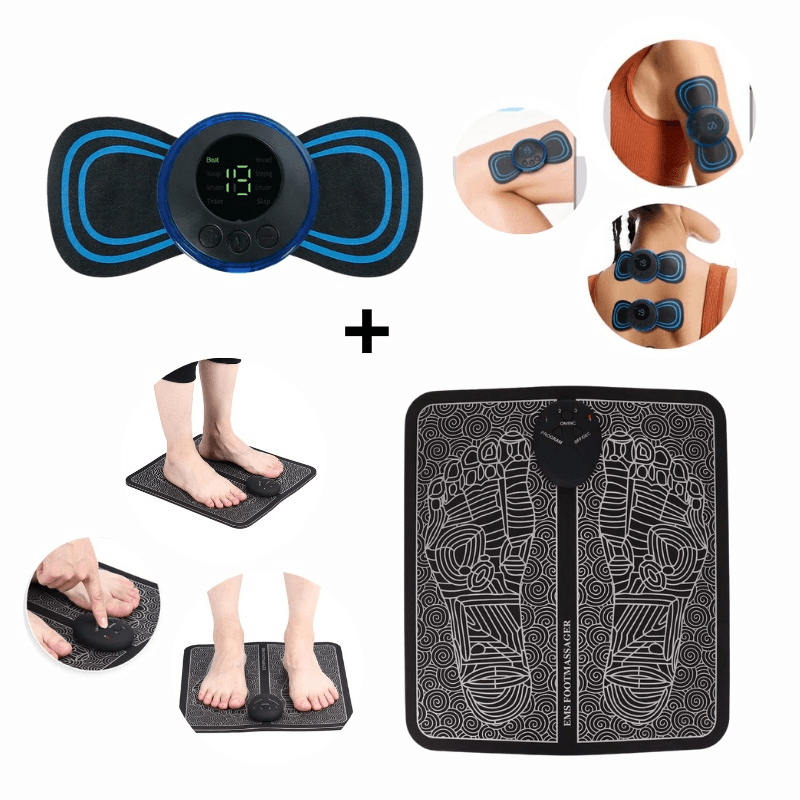 Kit Tapete Massageador de Pês + Mini Massageador de Costas - Buzz Loja