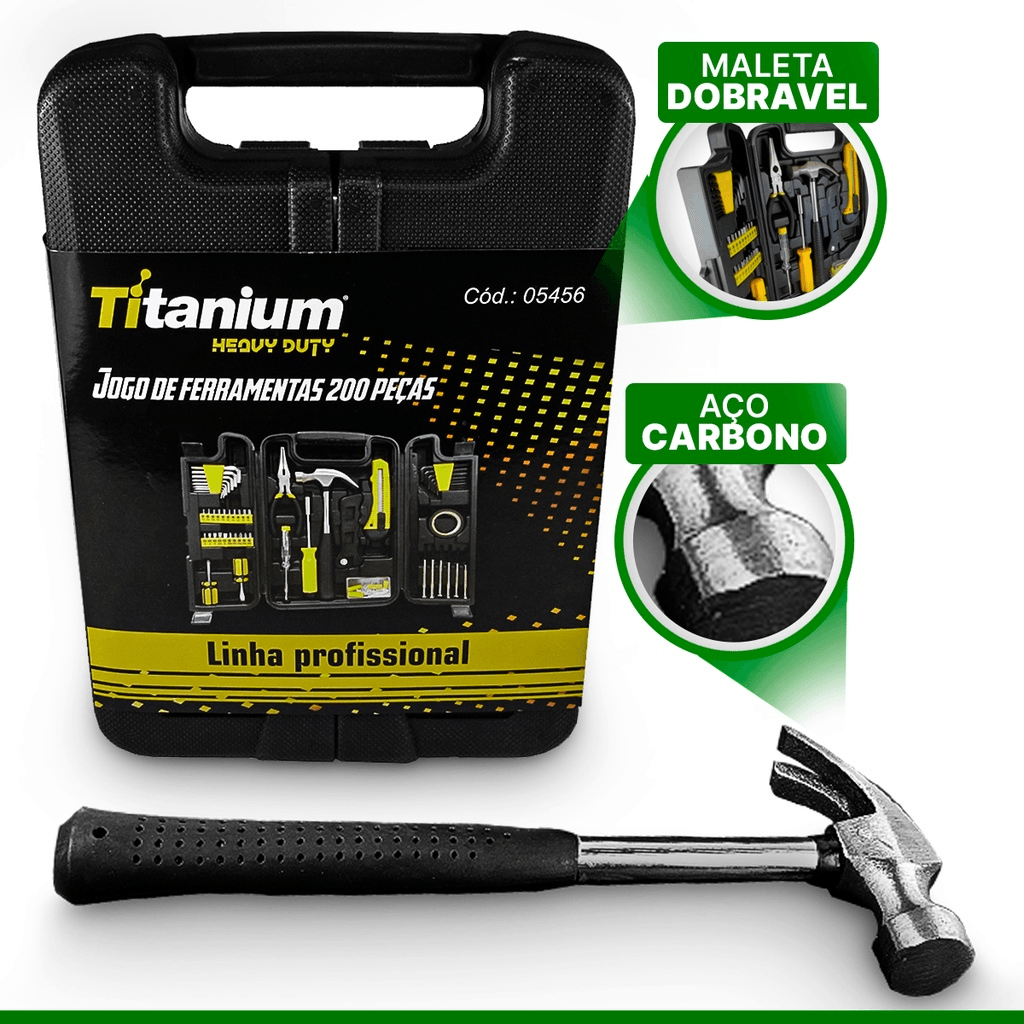 Kit Jogo Ferramentas Maleta Dobrável 200 Peças - Buzz Loja
