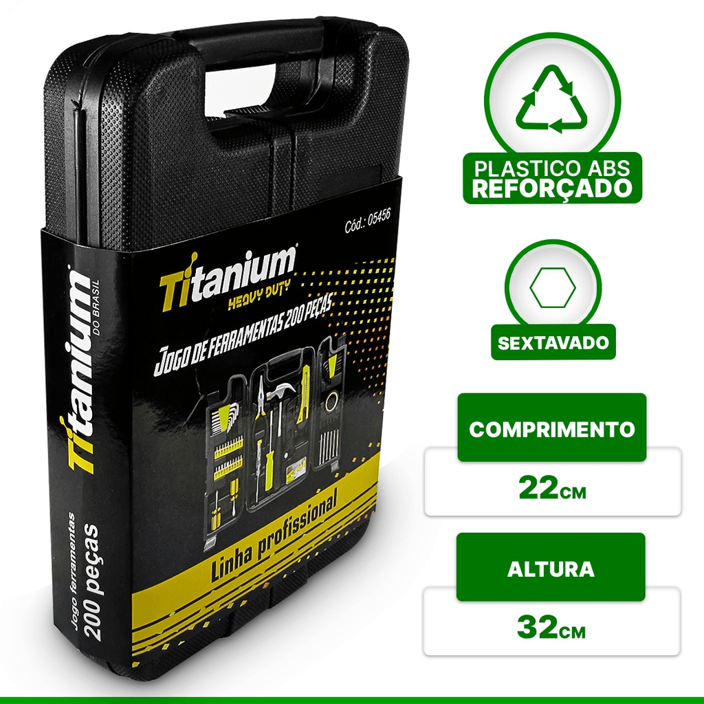 Kit Jogo Ferramentas Maleta Dobrável 200 Peças - Buzz Loja