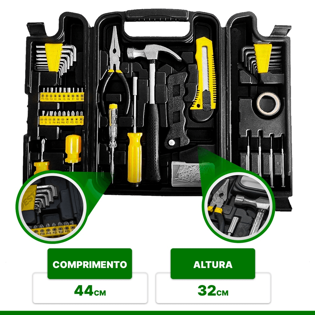 Kit Jogo Ferramentas Maleta Dobrável 200 Peças - Buzz Loja