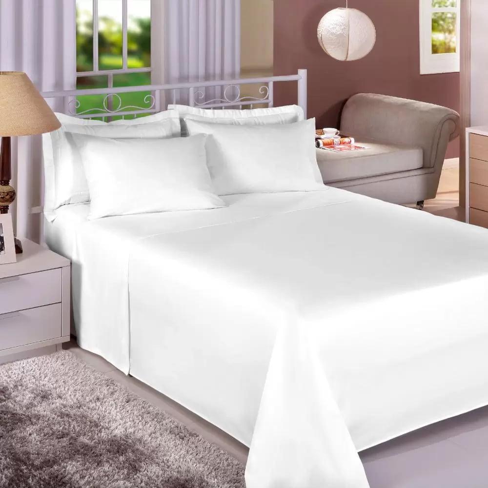 Jogo de Cama Premium 150 fios Branco - Casal - Buzz Loja