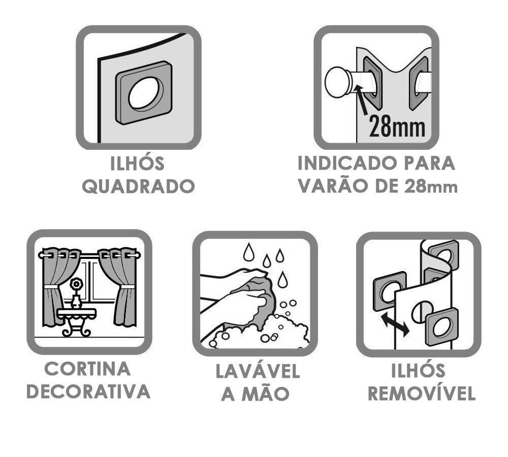 Cortina para Cozinha de Voil com Forro de Microfibra - Conforto e Beleza para o Seu Ambiente - Buzz Loja