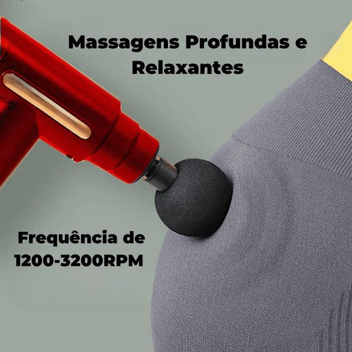 Pistola Massageadora Elétrica Relax 4 em 1 - Profissional Massageador Muscular - Buzz Loja