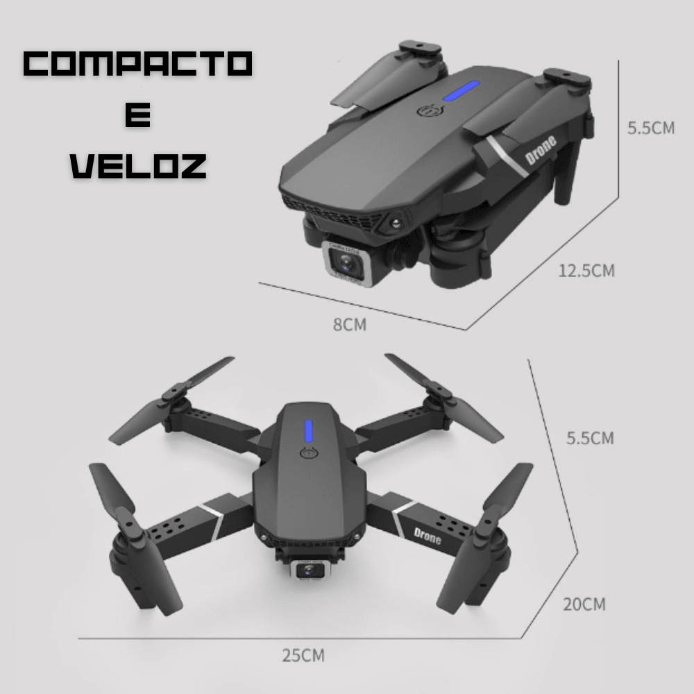 Drone Profissional Wifi com Controle Remoto Adaptável/Zangão - Buzz Loja