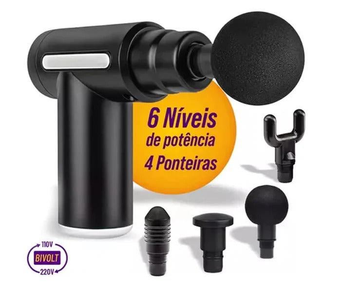 Pistola Massageadora Elétrica Relax 4 em 1 - Profissional Massageador Muscular - Buzz Loja