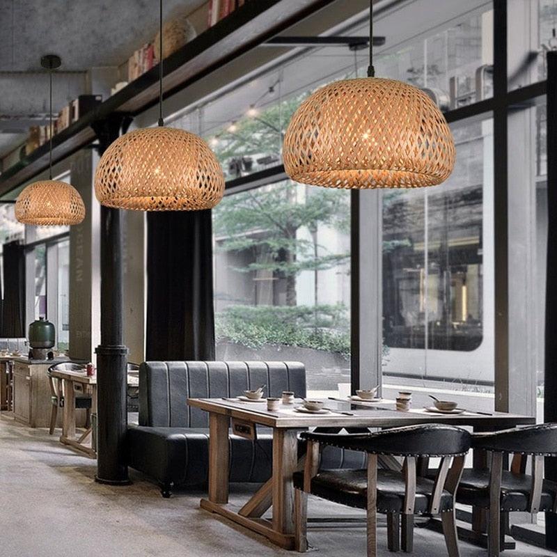 Luminária de Bambu Artesanal Para Casa - Buzz Loja