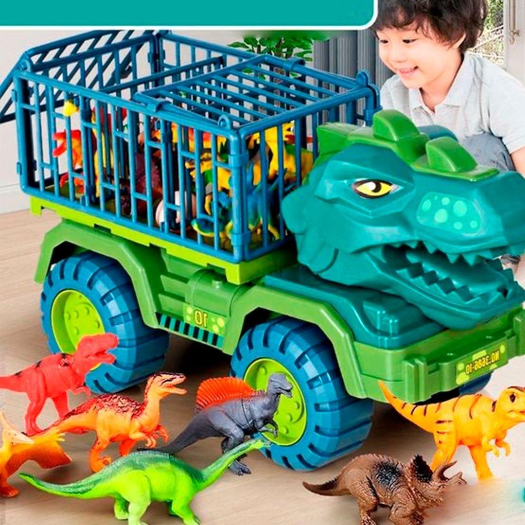 Carrinho Dinossauro Rex + Brinde (12 Dinossauros) - Buzz Loja